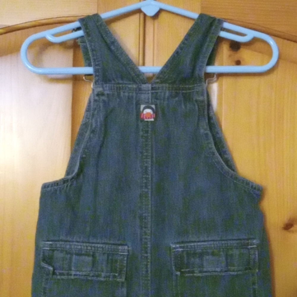 KRU Little Baby Denim Snap Up Penguin Overalls 18M - Picture 8 of 12